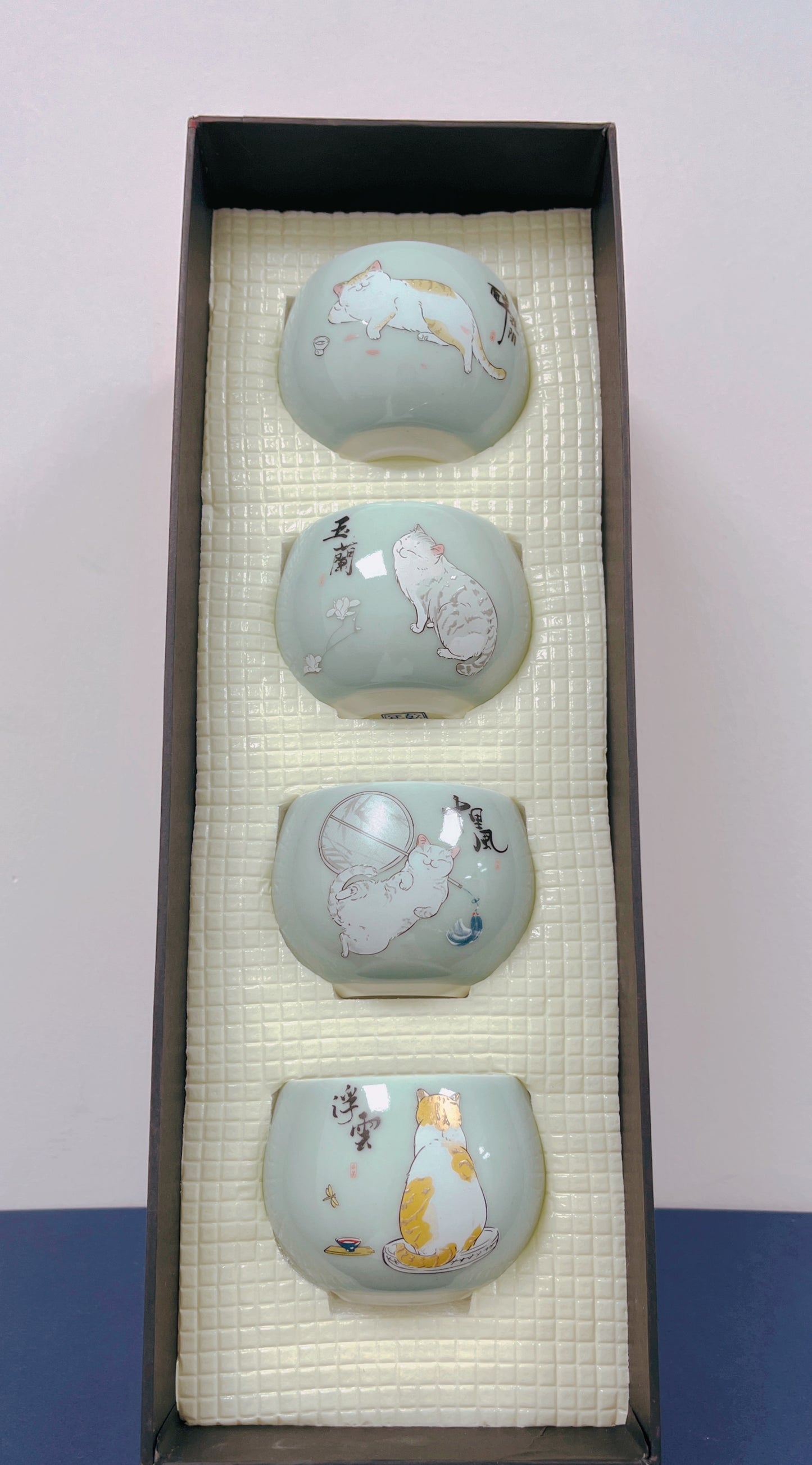 Cat Teacup Set (Set of 4)