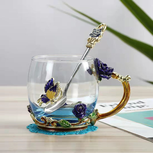 Original price £59.90 Enameled Butterfly Crystal Tea Cup