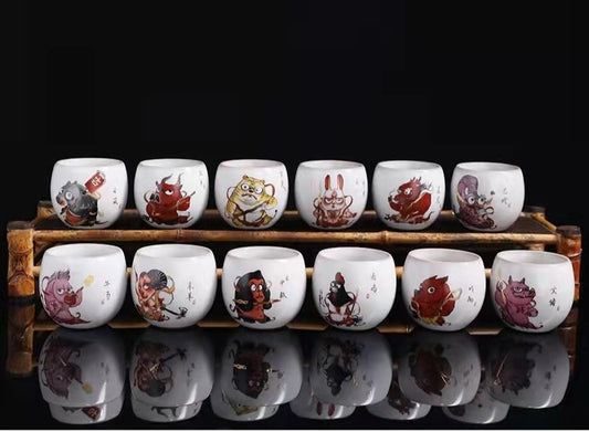 Zodiac Set of Teacups