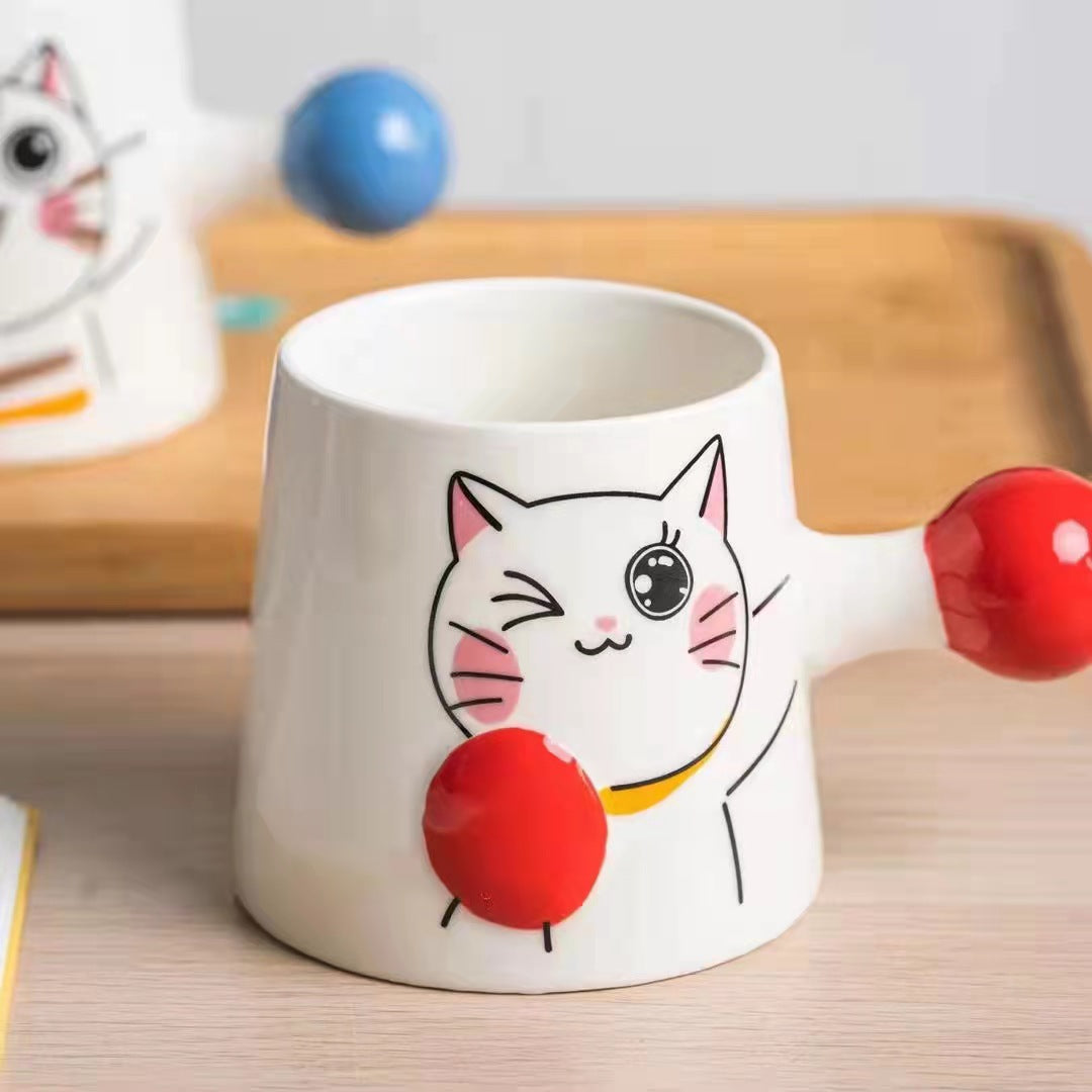 Boxing Cat Teacup