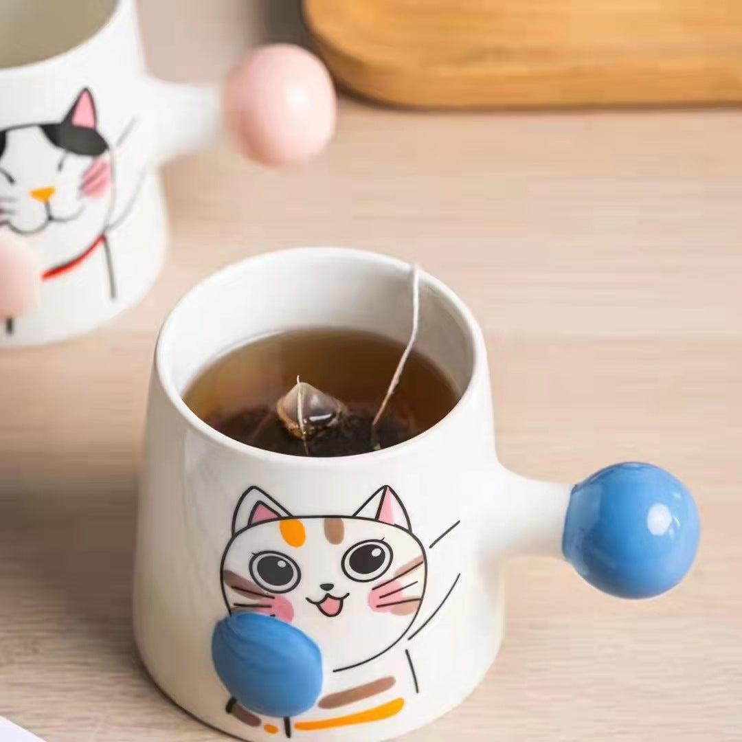 Boxing Cat Teacup