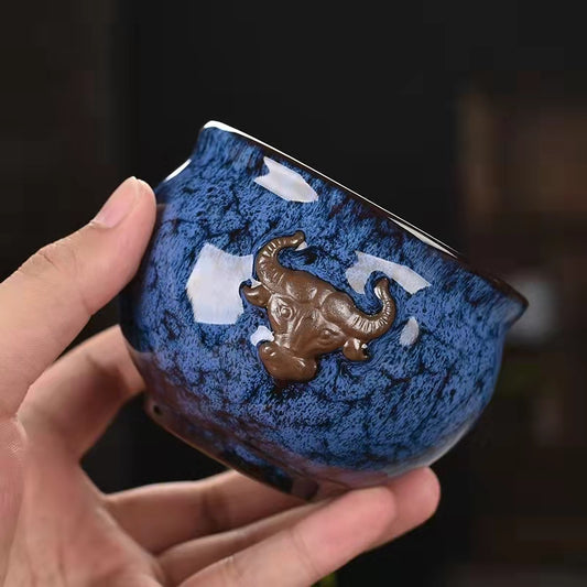 Bull Head Ceramic Tea Cup Home Decoration Tea Marketing Tool